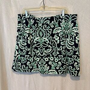 Soft Surroundings Navy and Green Skort 1X